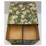 Vintage Cardboard Floral Oriental Style 5 Drawer Chest And More 12" x 13"