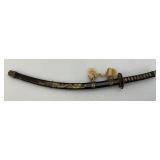 Very Cool Miniature All Metal Souvenir Samurai Sword Brought Back By An American Soldier 13"