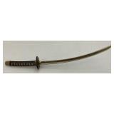 Very Cool Miniature All Metal Souvenir Samurai Sword Brought Back By An American Soldier 13"