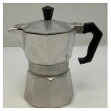 Vintage Junior Express Aluminum Expresso Stovetop Maker 1 Cup Personal Made in Italy 6"