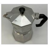 Vintage Junior Express Aluminum Expresso Stovetop Maker 1 Cup Personal Made in Italy 6"