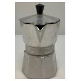 Vintage Junior Express Aluminum Expresso Stovetop Maker 1 Cup Personal Made in Italy 6"