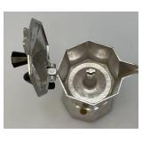 Vintage Junior Express Aluminum Expresso Stovetop Maker 1 Cup Personal Made in Italy 6"