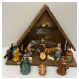 Misc. Vintage Christmas Décor Including Nativity Set And More