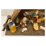 Misc. Vintage Christmas Décor Including Nativity Set And More