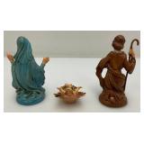 Misc. Vintage Christmas Décor Including Nativity Set And More