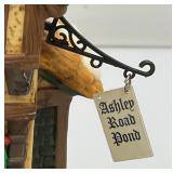 Vintage Dept. 56 Collectibles Including  Dickens "ASHLEY POND SKATING PARTY" Missing One Figure Set & Porcelain Evergreen Trees In Original Box