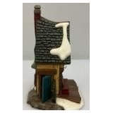 Vintage Dept. 56 Collectibles Including  Dickens "ASHLEY POND SKATING PARTY" Missing One Figure Set & Porcelain Evergreen Trees In Original Box