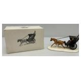 Vintage Dept. 56 Heritage Collection "KINGS ROAD CAB" And "VICTORIAN WROUGHT IRON FENCE & GATE" In Original Boxes