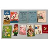 Misc. Vintage Photographs, Valentines And More (Some With Staining)