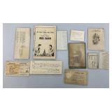 Misc. Vintage Photographs, Valentines And More (Some With Staining)