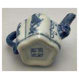 Mid-Century Miniature Blue & White Chinese Teapot With Cups And More