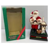 Vintage Merry Christmas Holiday Scene Lights Up And Plays Christmas Carols In Original Box