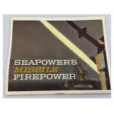 Vintage SEAPOWERS Missile Firepower Poster 34" x 37"
