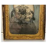 Antique Tintype Woman And Children