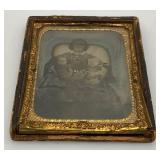 Antique Tintype Woman And Children