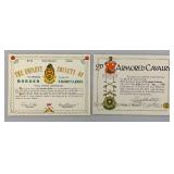 Misc. Vintage Military Photos, Papers And Certificates