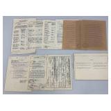 Misc. Vintage Military Photos, Papers And Certificates