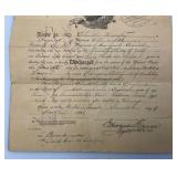 1965 CIVIL WAR ERA United States Of America Discharge Papers Signed By Edward Byrne Major Commanding The Regiment