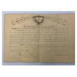 1965 CIVIL WAR ERA United States Of America Discharge Papers Signed By Edward Byrne Major Commanding The Regiment