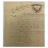 1965 CIVIL WAR ERA United States Of America Discharge Papers Signed By Edward Byrne Major Commanding The Regiment