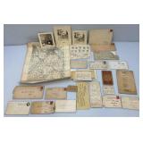 Antique Misc. Letters, Papers And More Some With Old Stamps