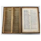 Very Cool Classified Micro Fossil Specimens Slides In Original Wooden Box