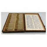 Very Cool Classified Micro Fossil Specimens Slides In Original Wooden Box