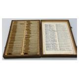 Very Cool Classified Micro Fossil Specimens Slides In Original Wooden Box