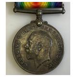 WWI Silver Medal GEORGIVS V BRITT. OWN 1914-1918 With Soldiers Name 2379441 PTE. A. E. MC CONNELL . 54-CAN. INF. Stamped On Edge