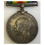 WWI Silver Medal GEORGIVS V BRITT. OWN 1914-1918 With Soldiers Name 2379441 PTE. A. E. MC CONNELL . 54-CAN. INF. Stamped On Edge