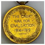 WWI British Victory Medal #2379441  1914-1919 With Soldiers Name 2379441 PTE. A. E. MC CONNELL . 54-CAN. INF. Stamped On Edge