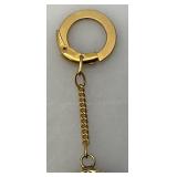 Vintage St. Christopher Protect Us Gold Tone Locket Keychain