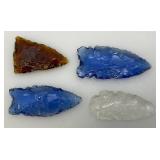Vintage Glass Arrowheads