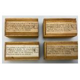 Group Of Misc. Vintage Wooden Slide Boxes Some With Slides