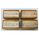 Group Of Misc. Vintage Wooden Slide Boxes Some With Slides