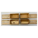 Group Of Misc. Vintage Wooden Slide Boxes Some With Slides