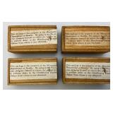 Group Of Misc. Vintage Wooden Slide Boxes Some With Slides