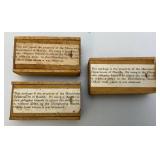 Group Of Misc. Vintage Wooden Slide Boxes Some With Slides