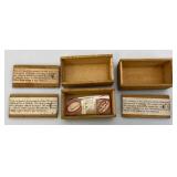 Group Of Misc. Vintage Wooden Slide Boxes Some With Slides