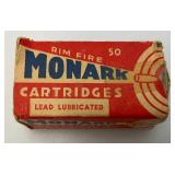 Vintage Rim Fire 22 Cal Short Monark Cartridges In Original Box