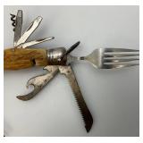 Vintage Korium Japan Camping Scout Knife W/Spoon, Fork, Scissor And More