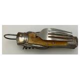 Vintage Korium Japan Camping Scout Knife W/Spoon, Fork, Scissor And More