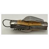 Vintage Korium Japan Camping Scout Knife W/Spoon, Fork, Scissor And More