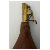 Civil War Era Black Powder Embossed Leather Flask