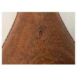 Civil War Era Black Powder Embossed Leather Flask