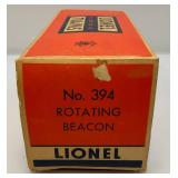 Vintage Lionel O Gauge No. 394 Operating Beacon In Original Box