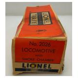Vintage Lionel O Gauge No. 2026 LOCOMOTIVE With Smoke Chamber In Original Box (Very Nice Condition)