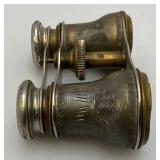 Antique Made In France Opera Binoculars: Chevalier Opticien, Brass And Pewter