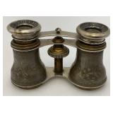 Antique Made In France Opera Binoculars: Chevalier Opticien, Brass And Pewter
